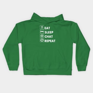 Eat Sleep Chat Repeat AI Love Kids Hoodie